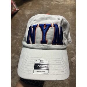 New York Mets Hat Unisex Adjustable Back Logo Cap White MLB Cooperstown Baseball